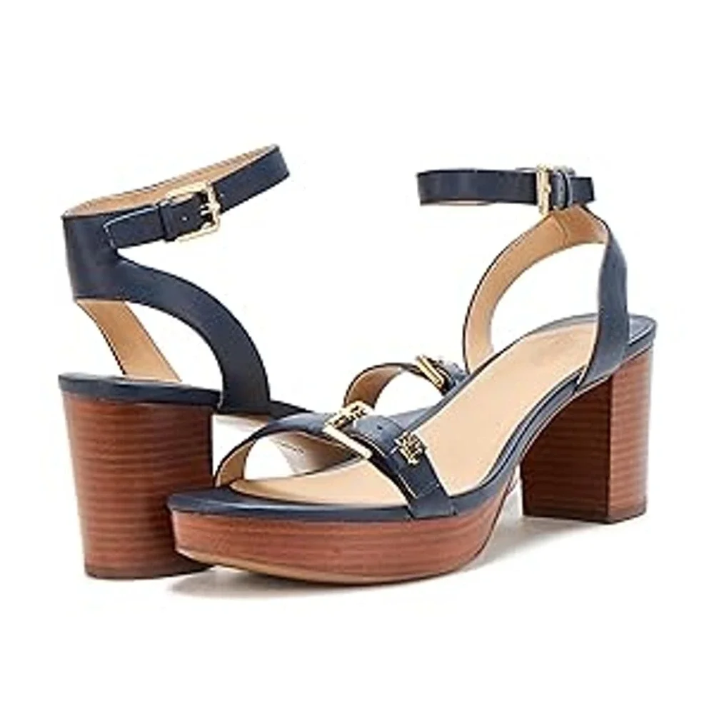 NWT Lauren Ralph Lauren Melissah Sandal - Refined Navy 8 - Picture 4 of 4